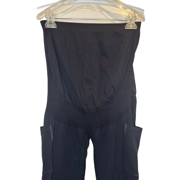 Preggo Leggings High Rise BLACK Snapback Postpartum Leggings Pockets Sz XL/XXL - Picture 2 of 6